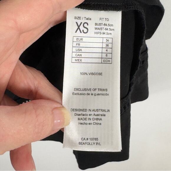 Seafolly Ladder Detail Black Dress Size XS - Picture 9 of 11